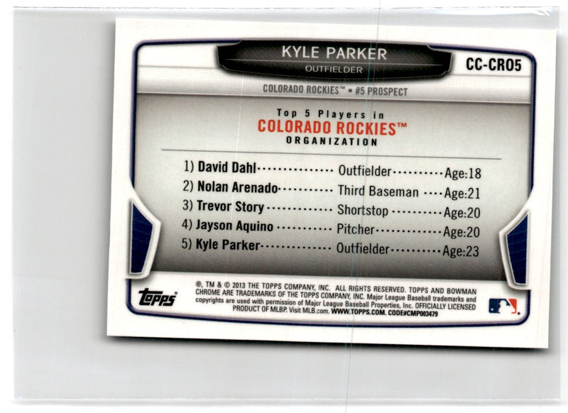 2014 Bowman Chrome Mini Kyle Parker