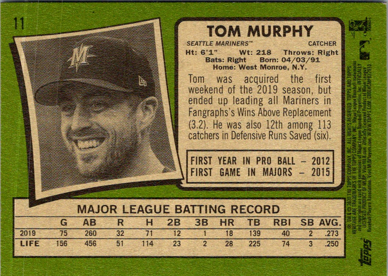 2020 Topps Heritage Tom Murphy