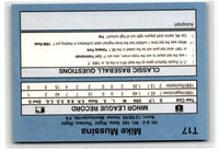 1991 Classic I Mike Mussina #T17