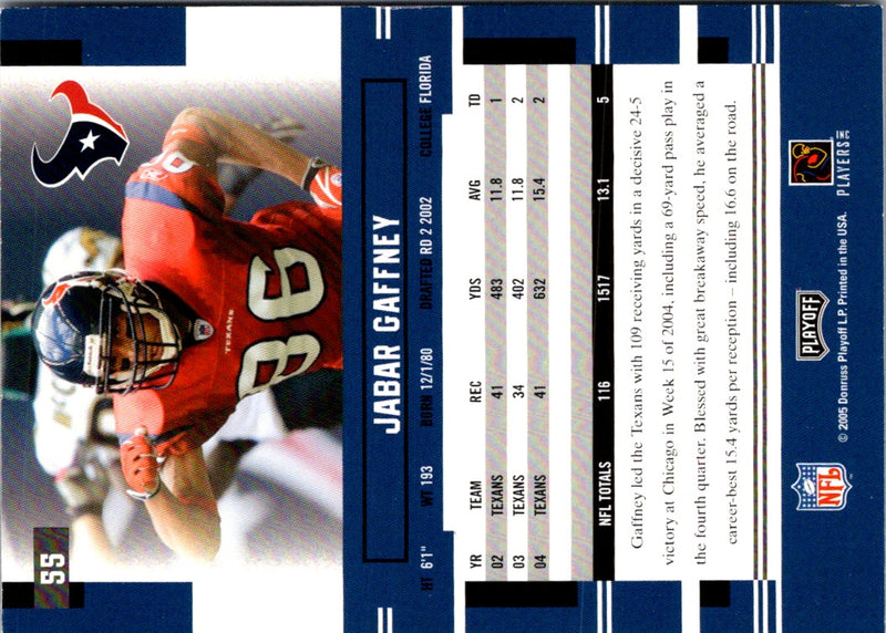 2005 Playoff Prestige Jabar Gaffney