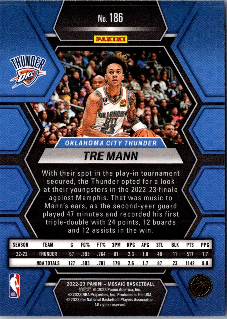 2022 Panini Mosaic Blue Tre Mann