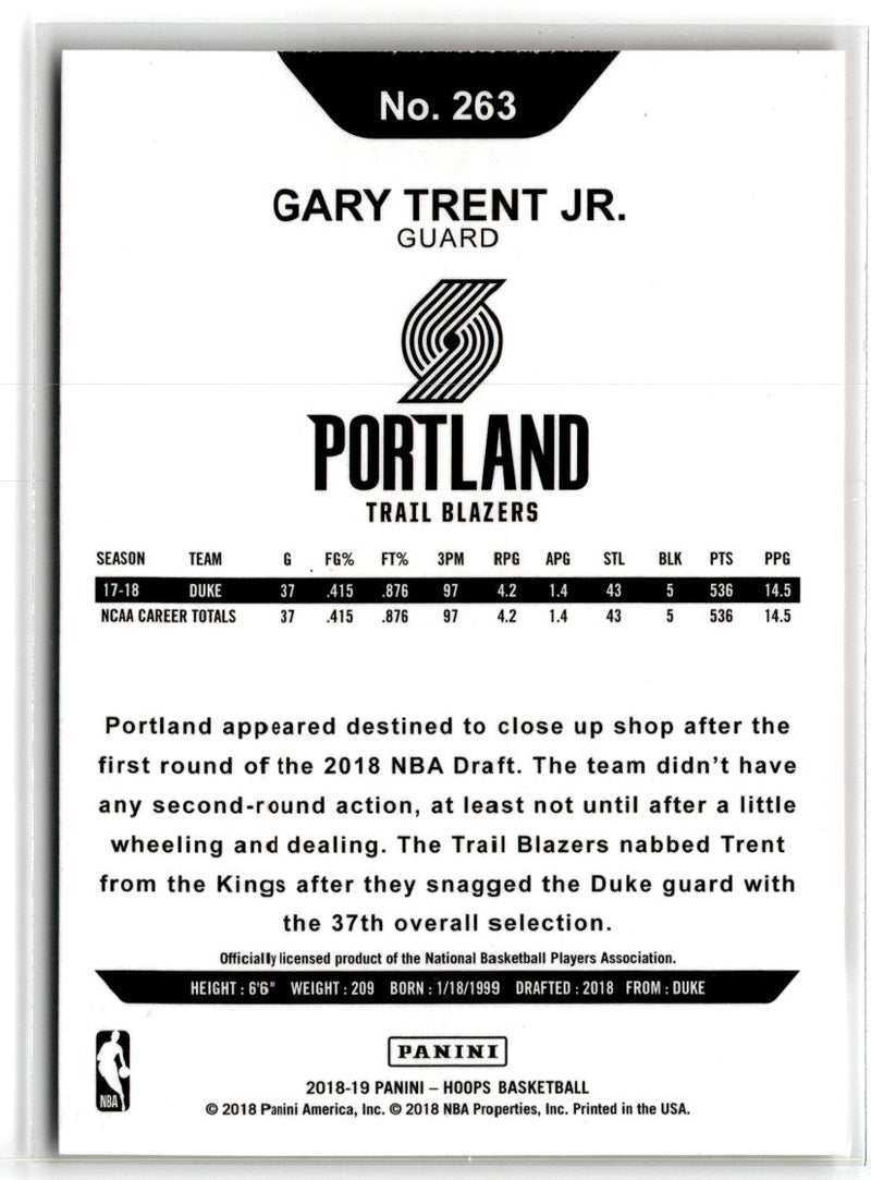 2018 Hoops Red Backs Gary Trent Jr.