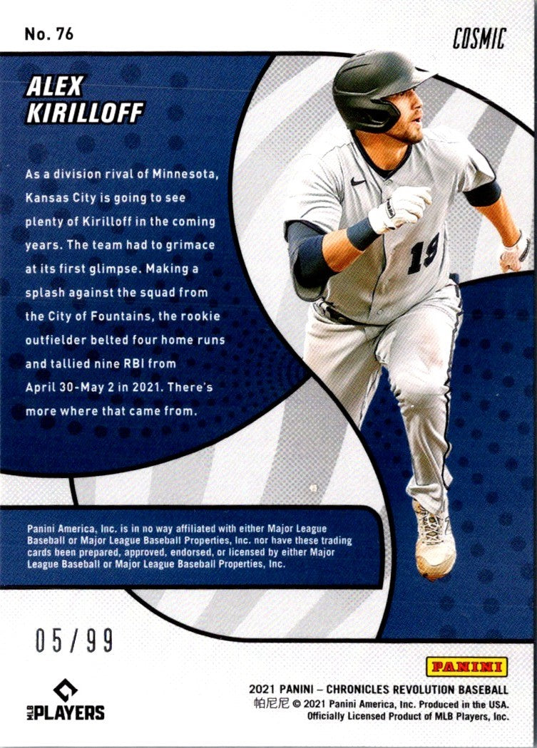 2021 Panini Chronicles Revolution Cosmic Alex Kirilloff