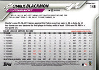 2020 Topps Opening Day Charlie Blackmon #149