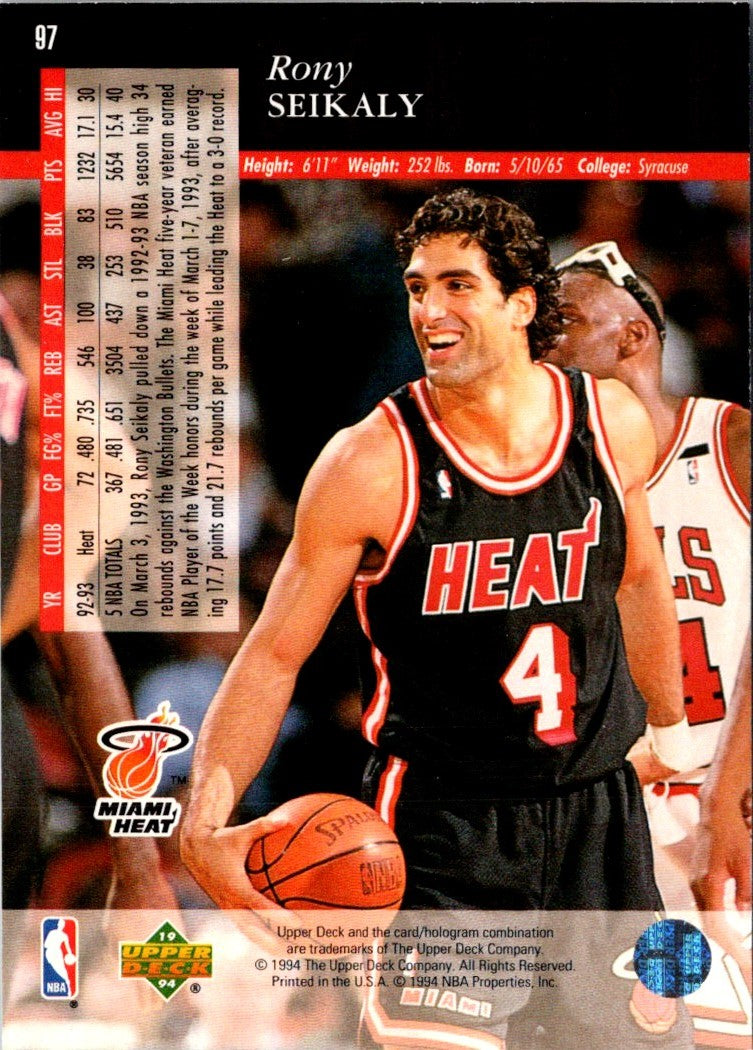 1993 Upper Deck Special Edition Rony Seikaly