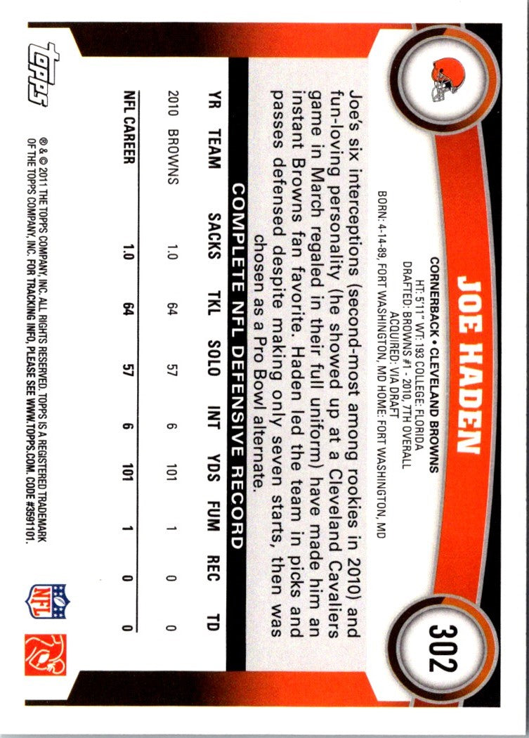 2011 Topps Joe Haden