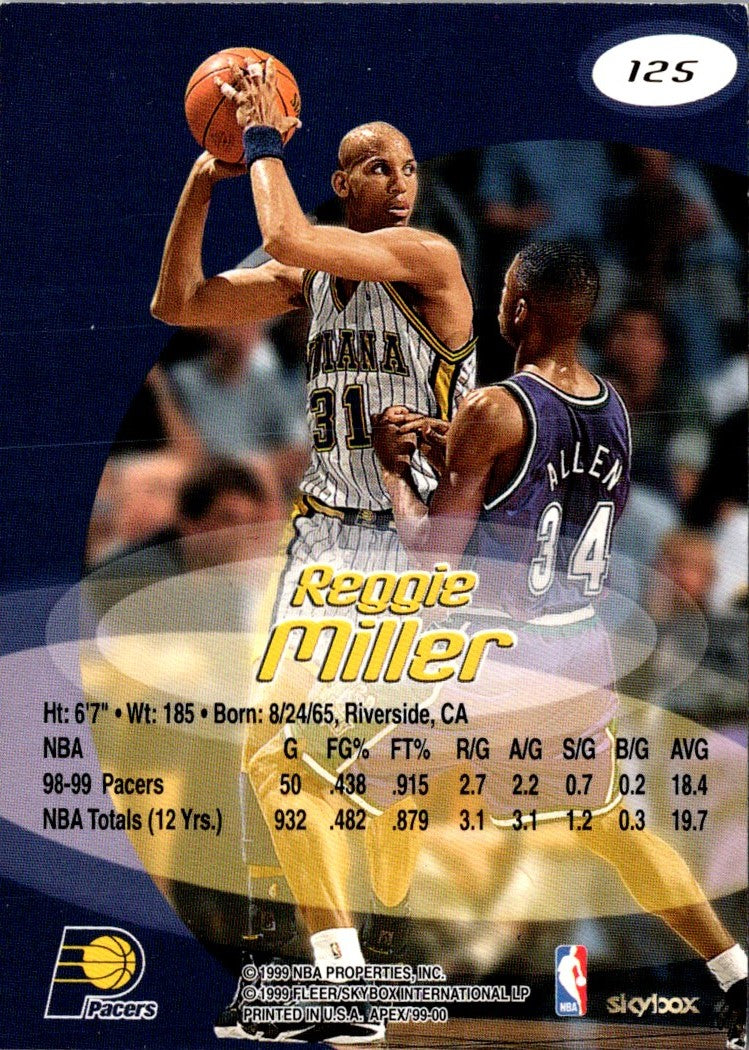 1999 SkyBox Apex Reggie Miller