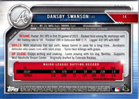 2019 Bowman Chrome Dansby Swanson #14