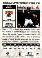 2000 Pacific Private Stock Jason Kendall #114