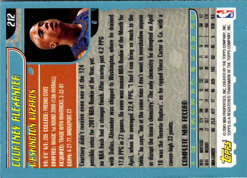 2001 Topps Courtney Alexander