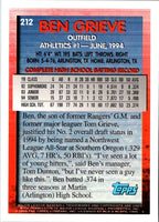 1995 Topps Ben Grieve #212