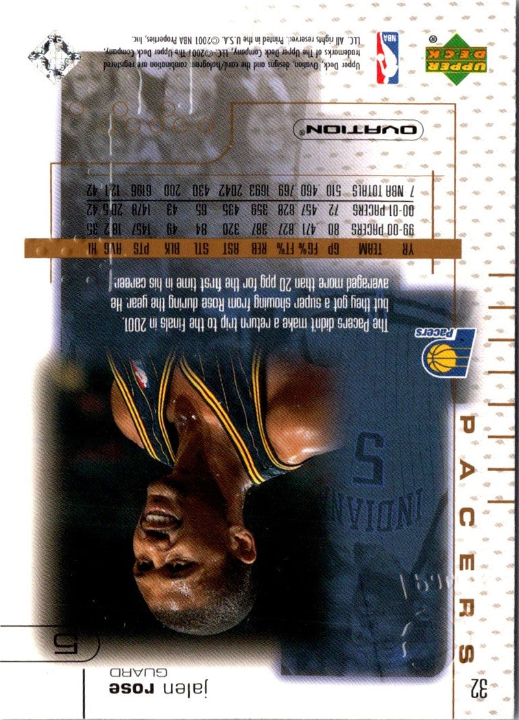 2001 Upper Deck Jalen Rose