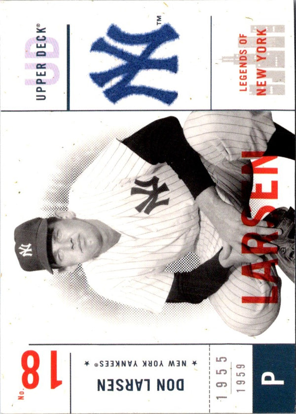 2001 Upper Deck Legends of New York Don Larsen #101