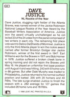 1991 Donruss Dave Justice #683