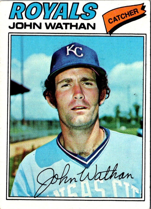 1977 Topps John Wathan #218 Rookie