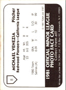 1981 TCMA Redwood Pioneers Mike Venezia