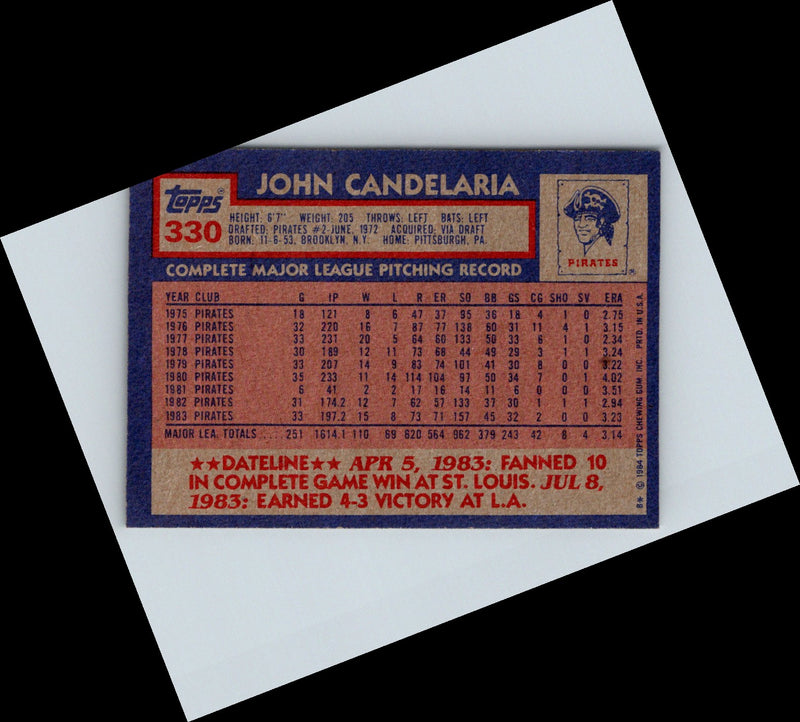 1984 Topps John Candelaria