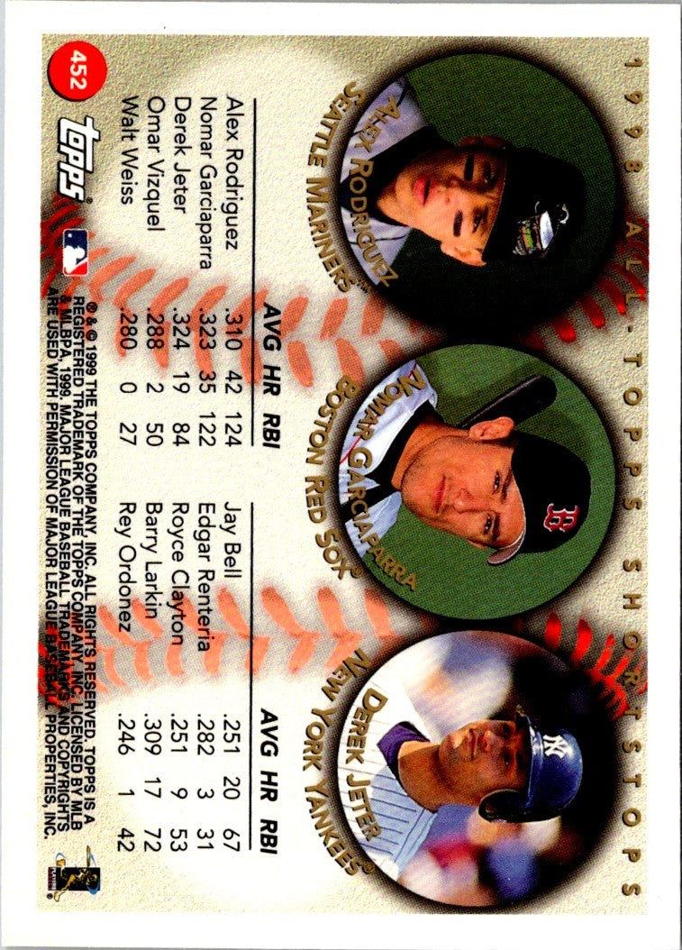 1999 Topps Alex Rodriguez/Nomar Garciaparra/Derek Jeter