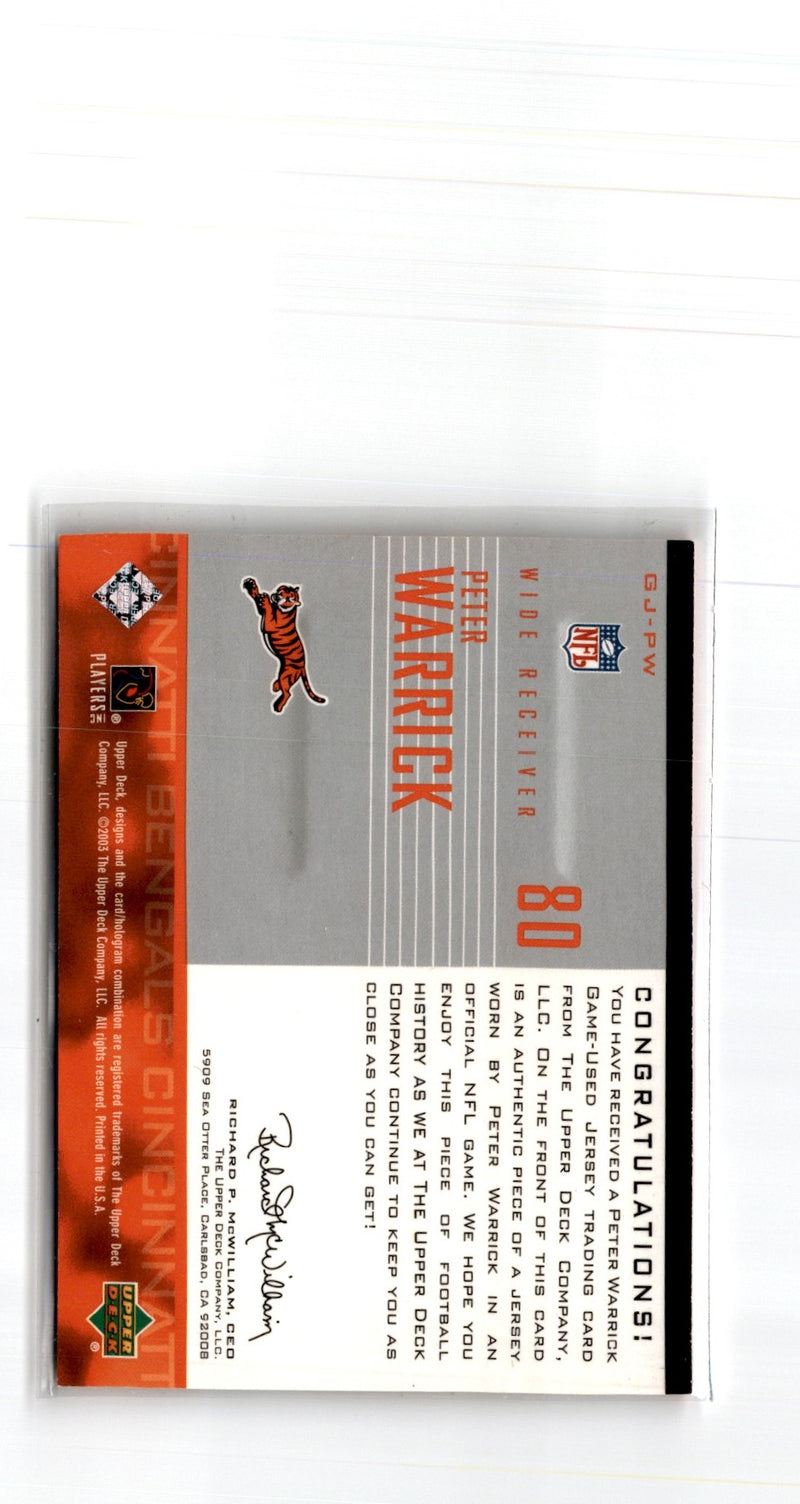 2003 Upper Deck Peter Warrick