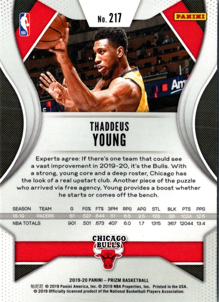 2019 Panini Prizm Prizms Red Thaddeus Young