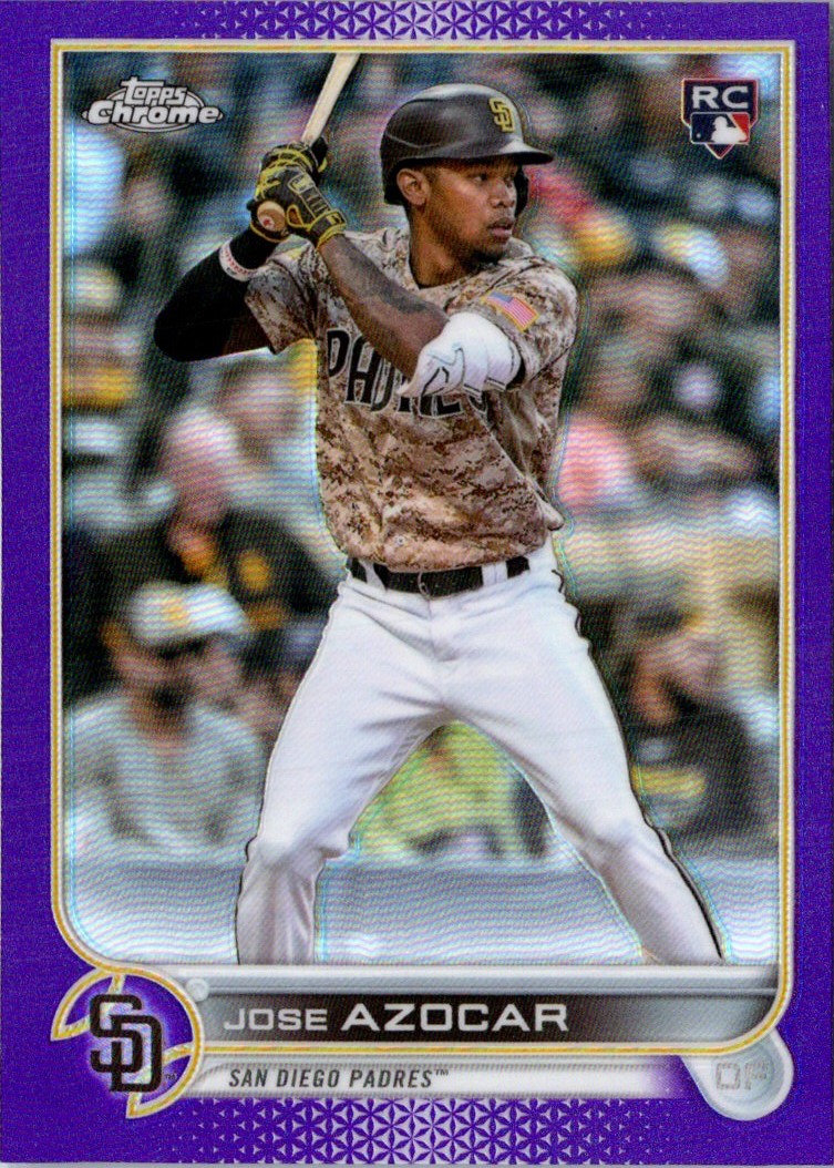 2022 Topps Chrome Update Purple Refractor Jose Azocar