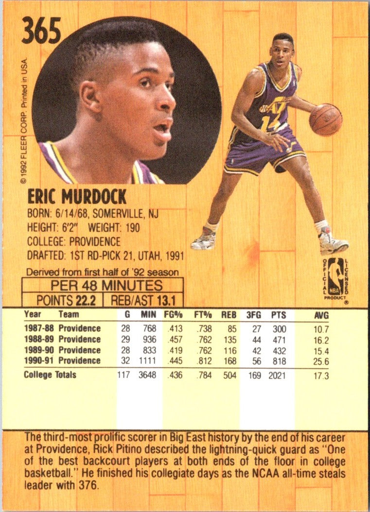 1991 Fleer Eric Murdock