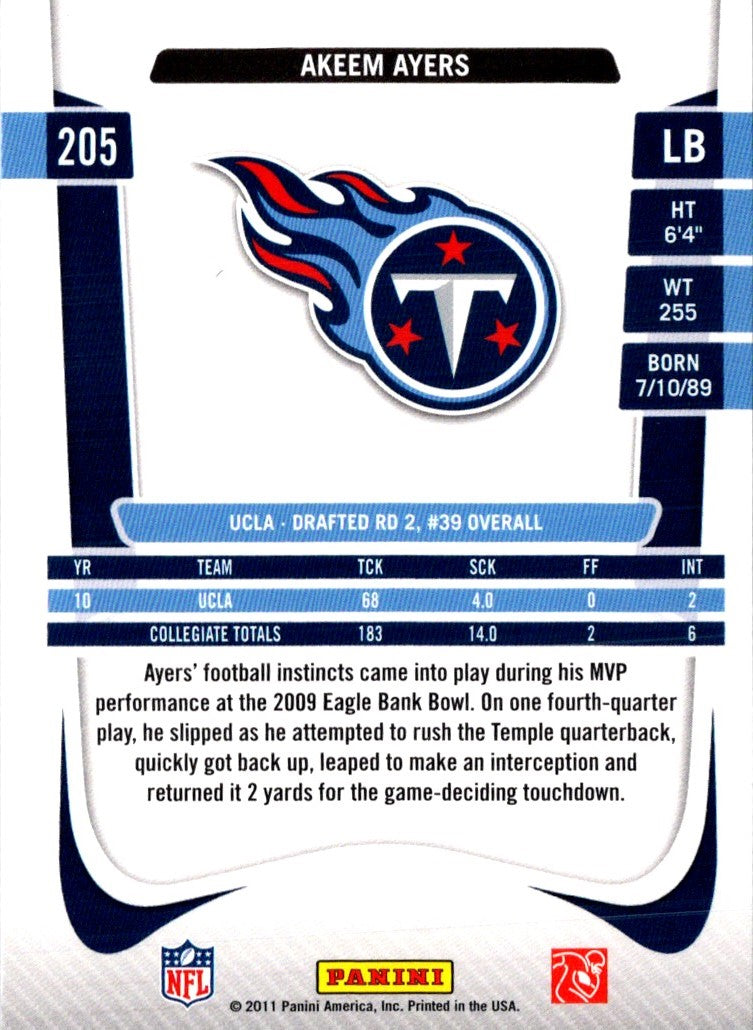 2011 Panini Prestige Akeem Ayers