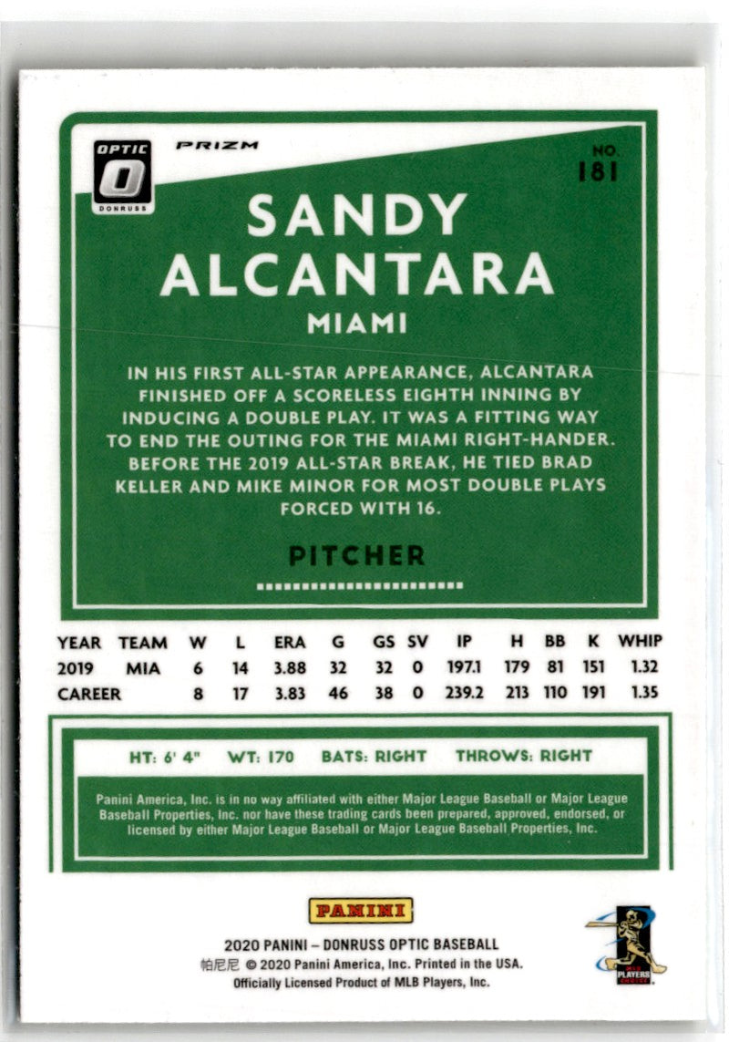 2020 Donruss Optic Sandy Alcantara