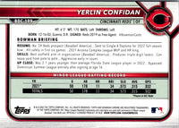 2022 Bowman Chrome Yerlin Confidan #BCP-187