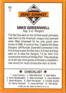1989 Donruss Leaf Blue Chips Mike Greenwell