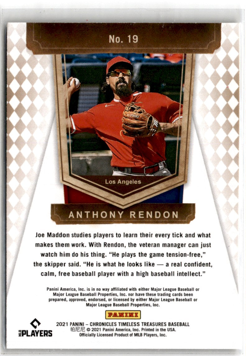 2021 Panini Chronicles Timeless Treasures Anthony Rendon