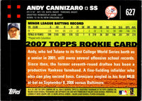 2007 Topps Red Back Andy Cannizaro #627