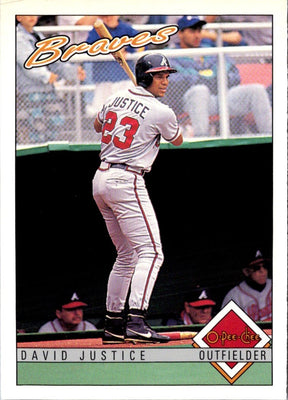 1993 O-Pee-Chee David Justice #180