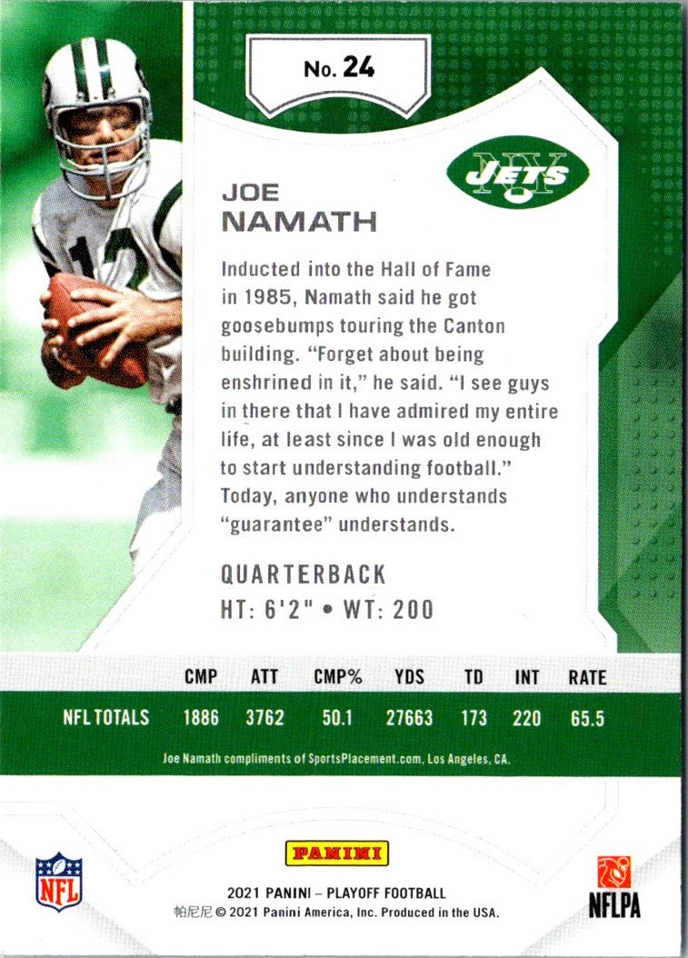 2021 Panini Playoff Joe Namath