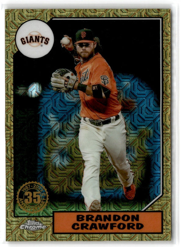 2022 Topps 1987 Baseball Chrome Brandon Crawford #T87C2-78