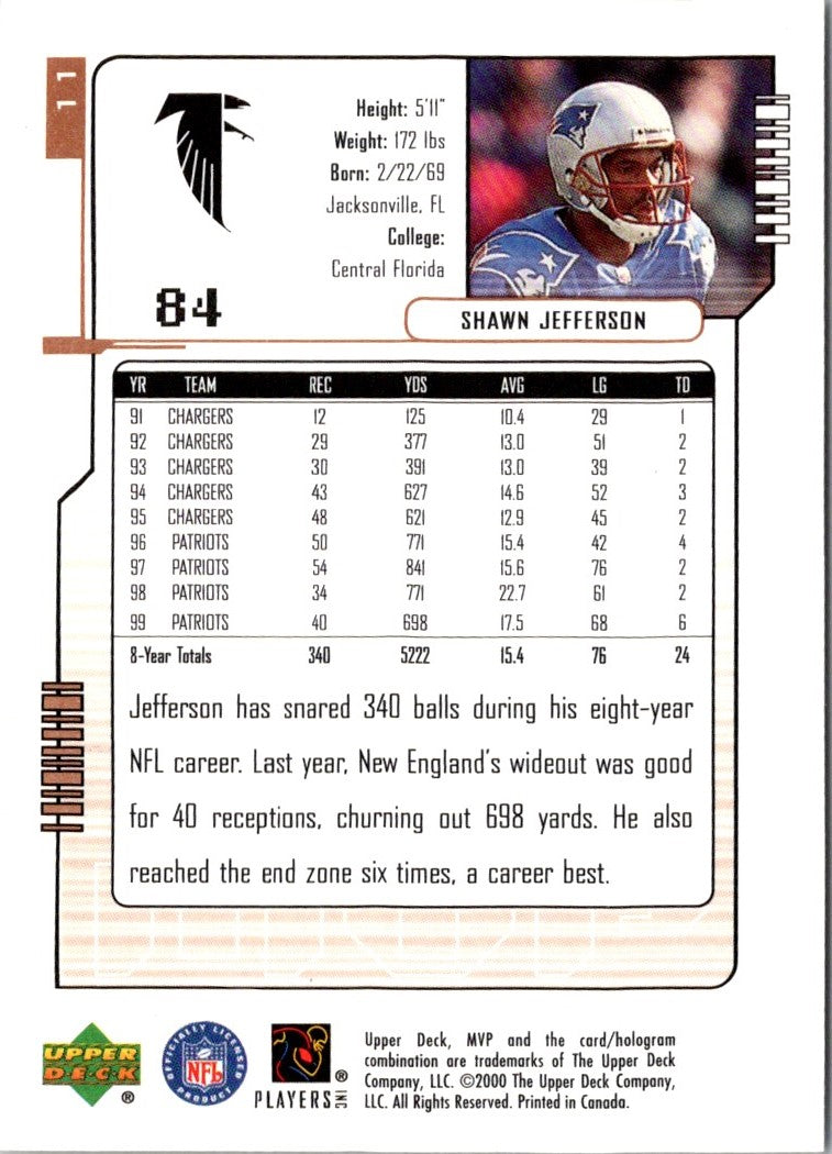 2000 Upper Deck MVP Shawn Jefferson