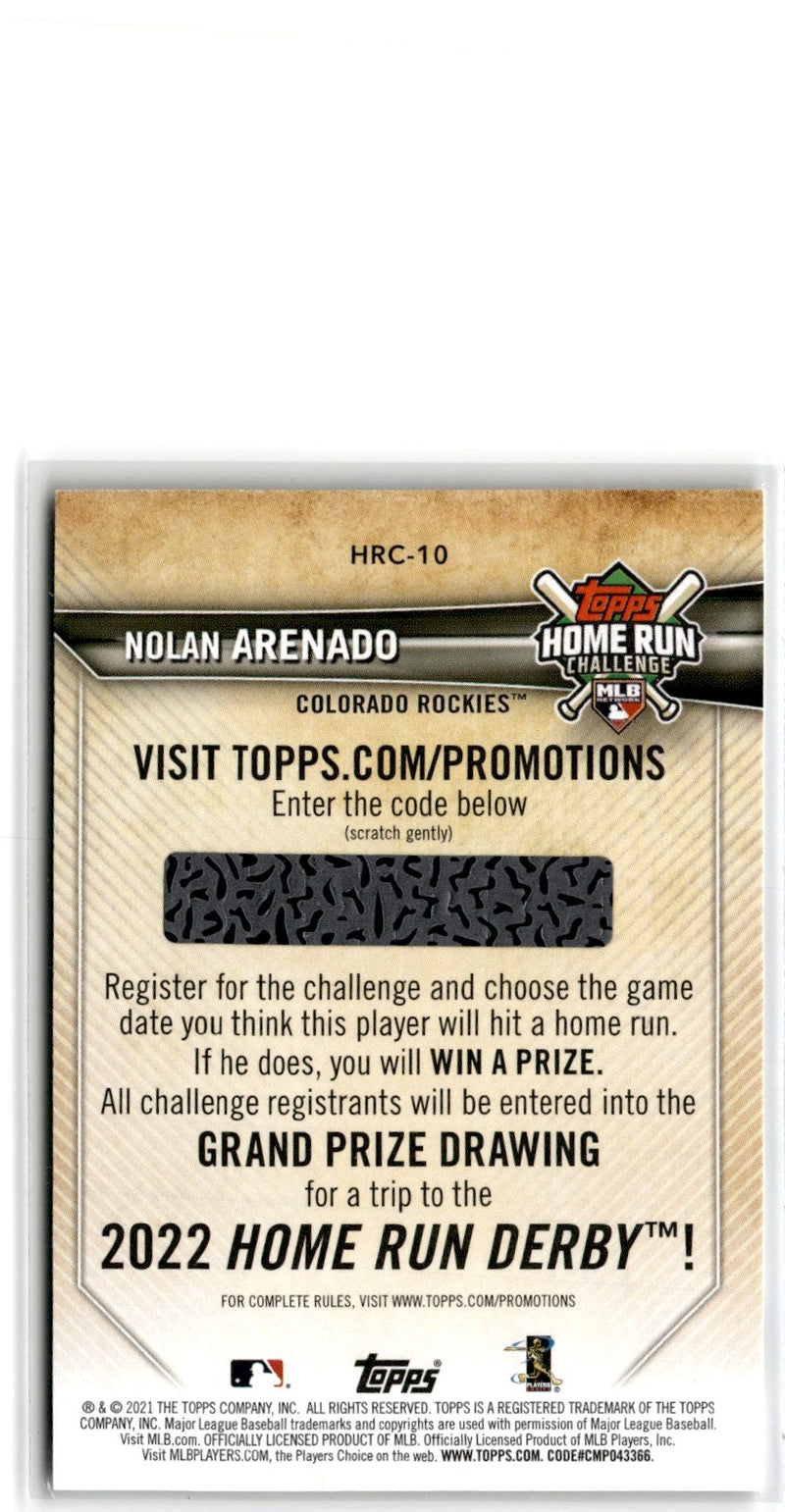 2021 Topps Home Run Challenge Nolan Arenado