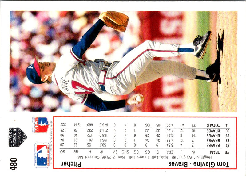 1991 Upper Deck Tom Glavine