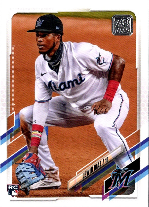 2021 Topps Orange Star Lewin Diaz #417