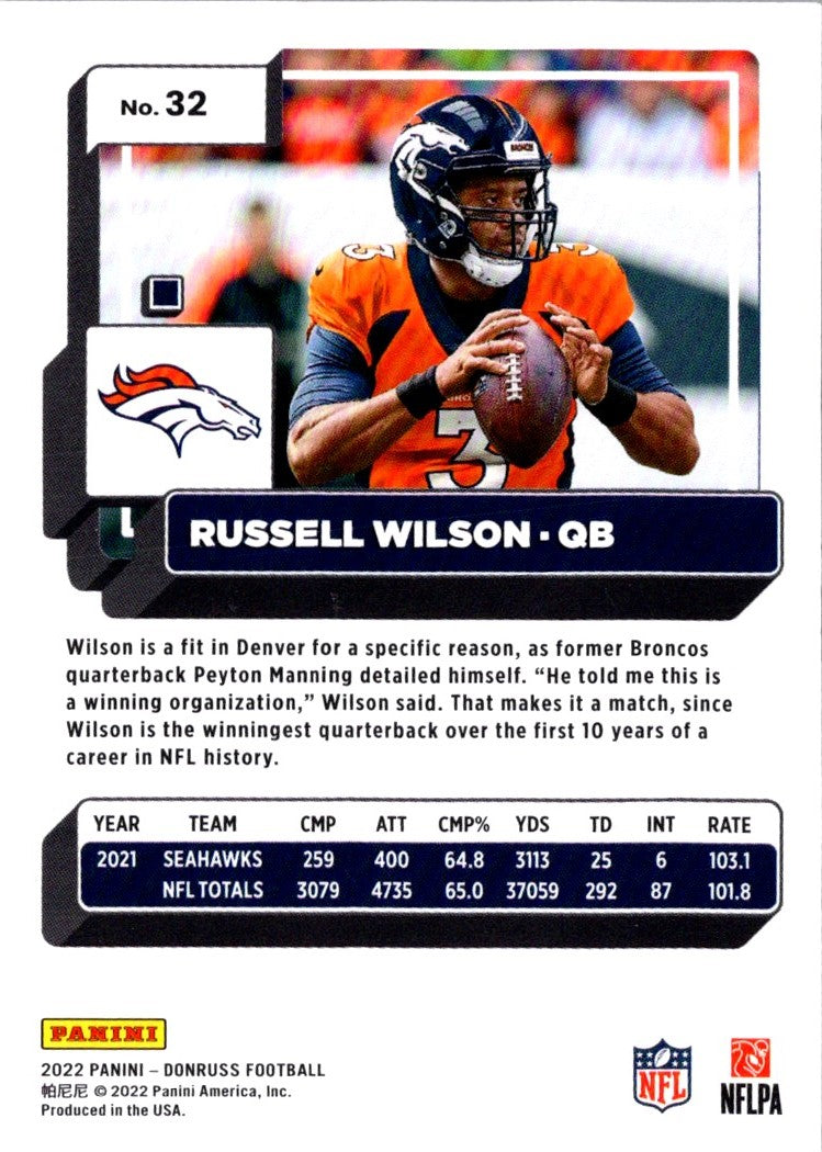 2022 Donruss Russell Wilson