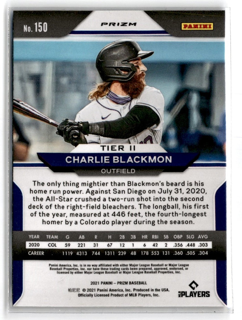 2021 Panini Prizm Charlie Blackmon