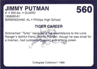1989 Collegiate Collection Auburn Coke 580 Jimmy Putman #560