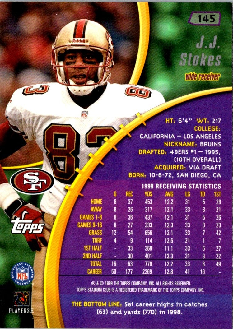 1999 Stadium Club J.J. Stokes