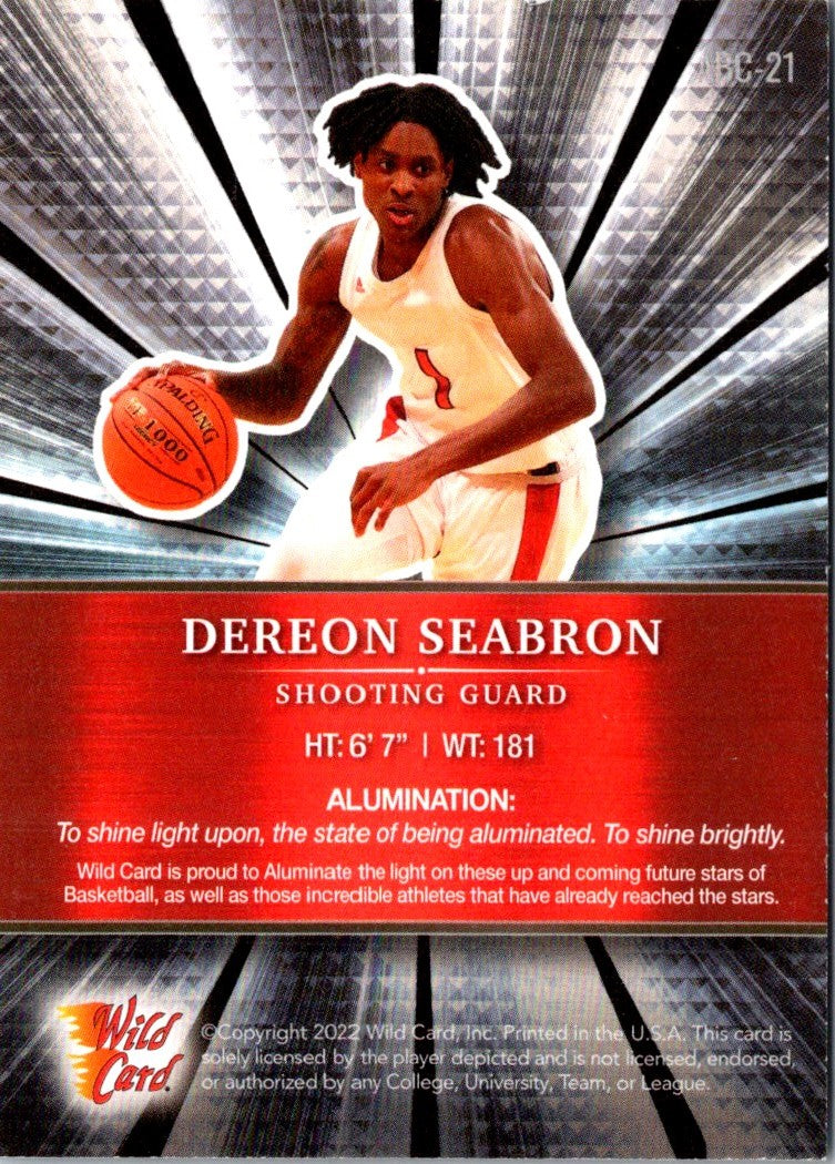 2022 Wild Card Matte Dereon Seabron