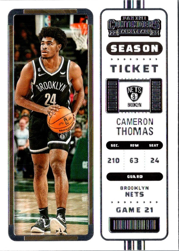 2022 Panini Contenders Season Ticket Cameron Thomas #80