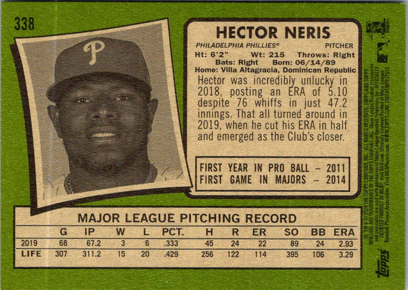 2020 Topps Heritage Hector Neris