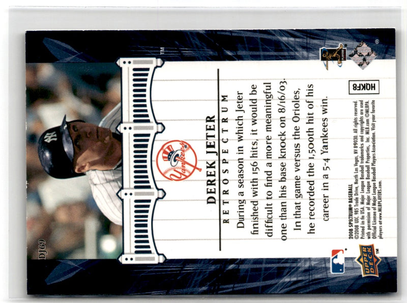 2008 Upper Deck Spectrum Derek Jeter Retrospectrum Derek Jeter