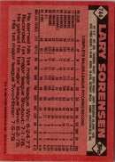 1986 Topps Lary Sorensen