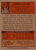 1978 Topps John Lucas #106