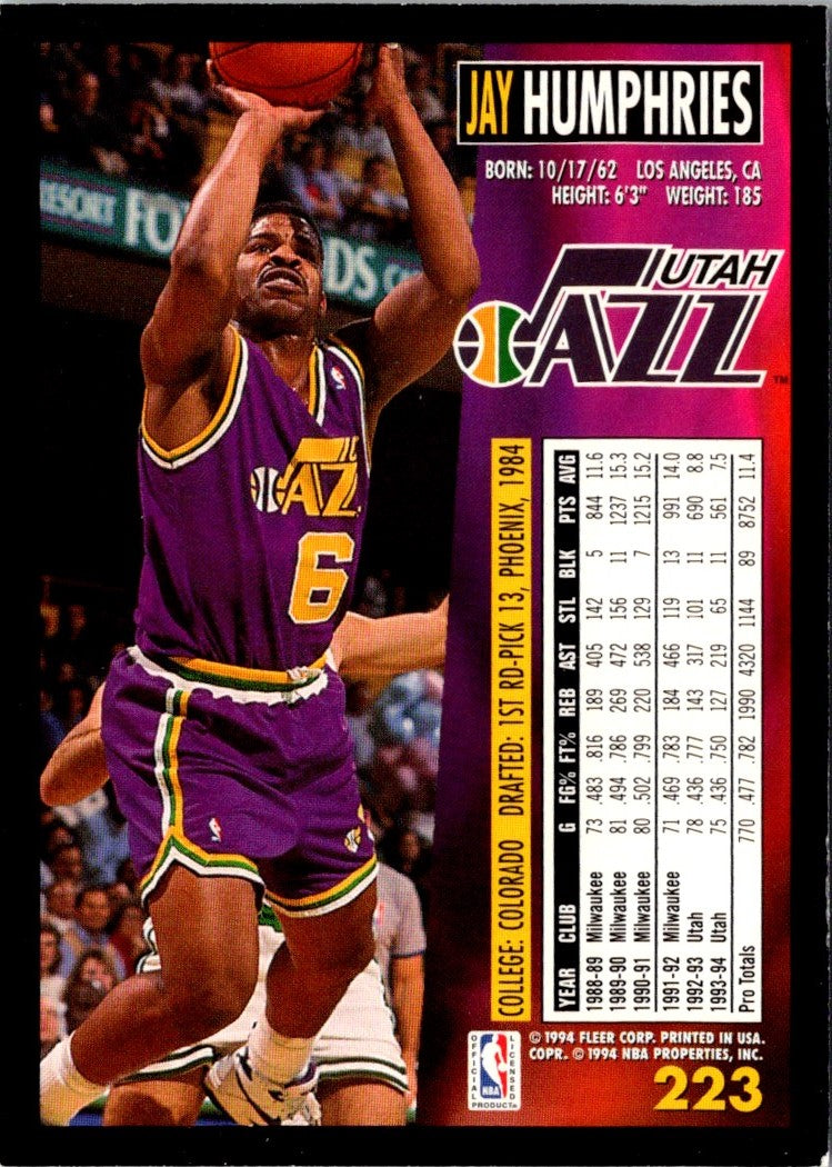 1994 Fleer Jay Humphries
